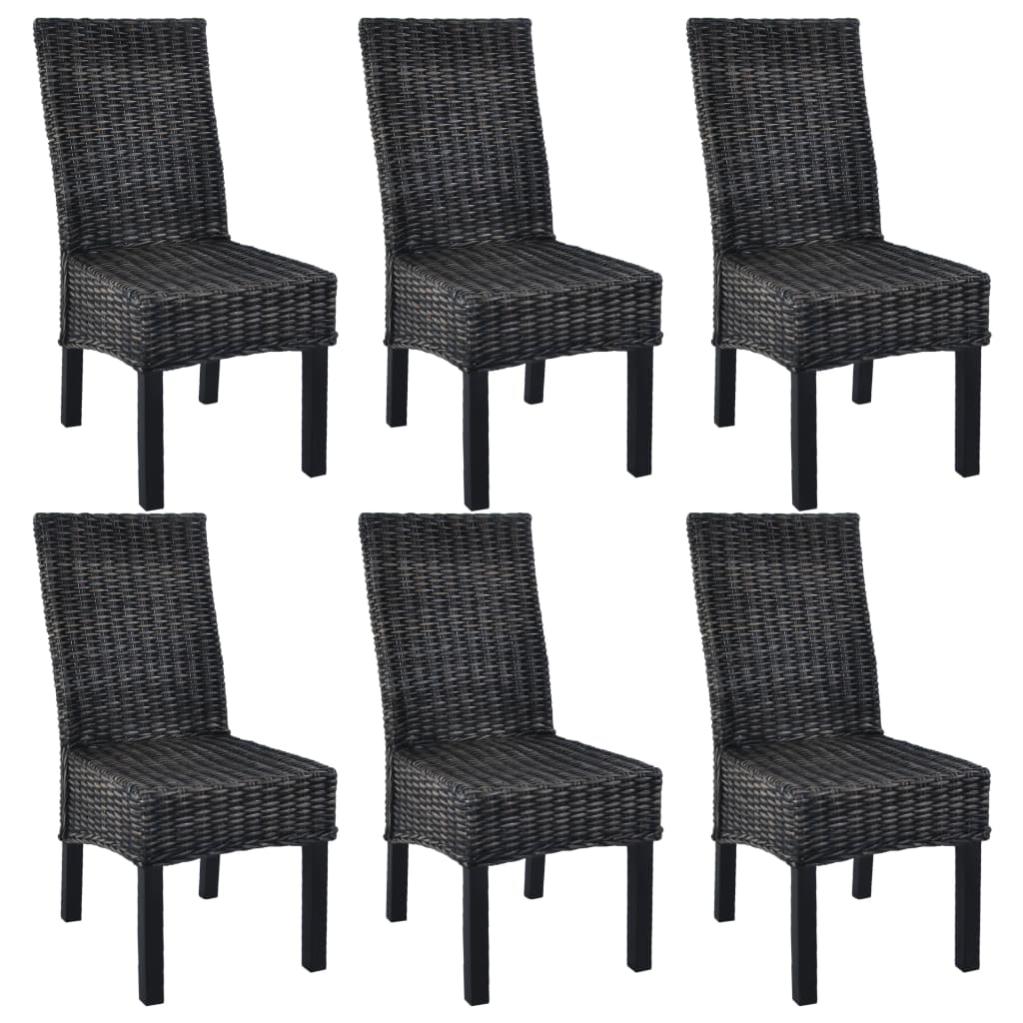 Set Di 6 Sedie Da Pranzo Bealife - Schienale Alto In Ecopelle, Design Moderno, Comode E Stabili, Per Cucina/sala Da Pranzo, Nero