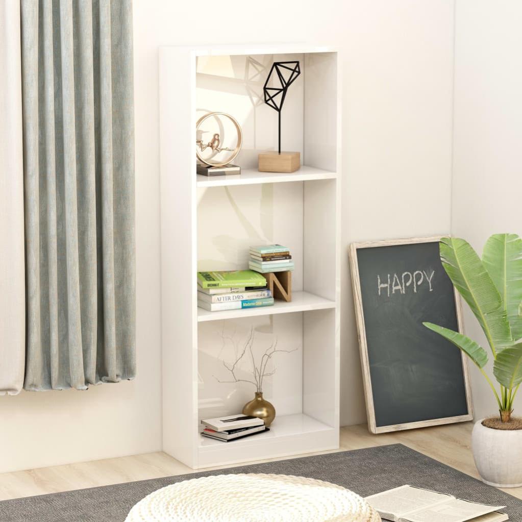 Libreria Geometrica 3 Ripiani In Legno – Design Moderno – 45x30x16 Cm