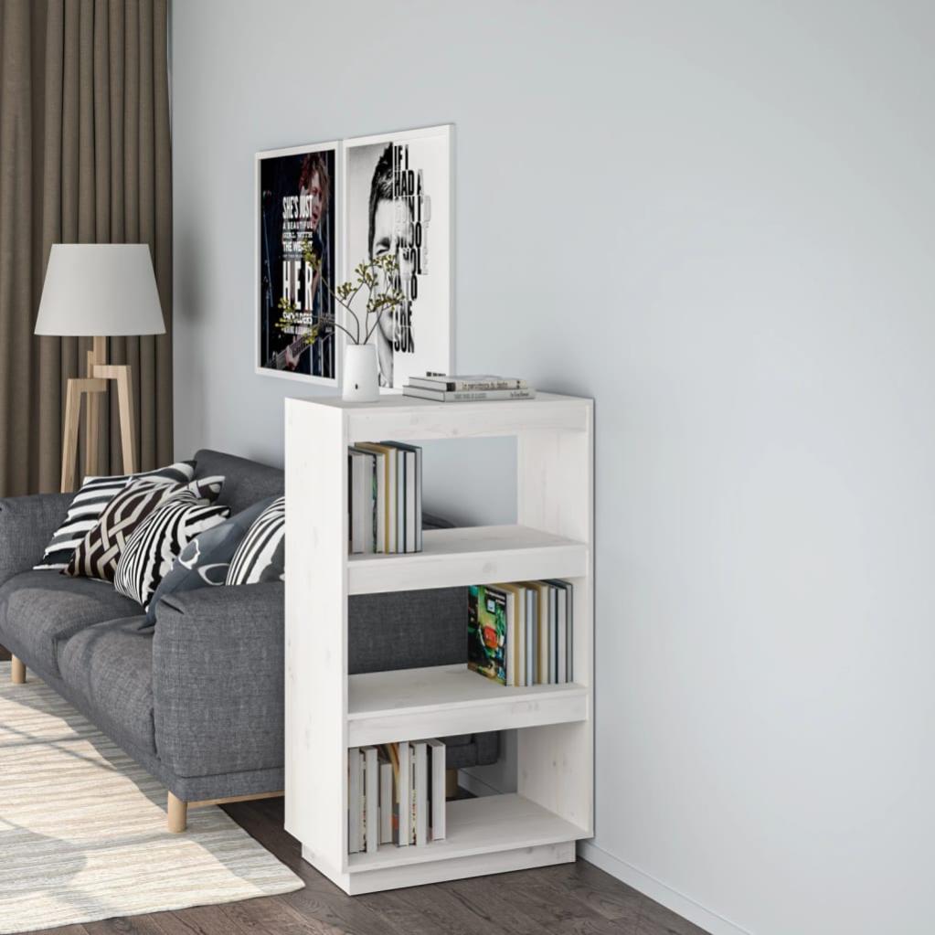 Divisorio Con Libreria Puraday 100x24x188 Cm Bianco - Scaffale A Parete Moderno, 2 Ante, Ampio Spazio, Kit Fissaggio Incluso - 4