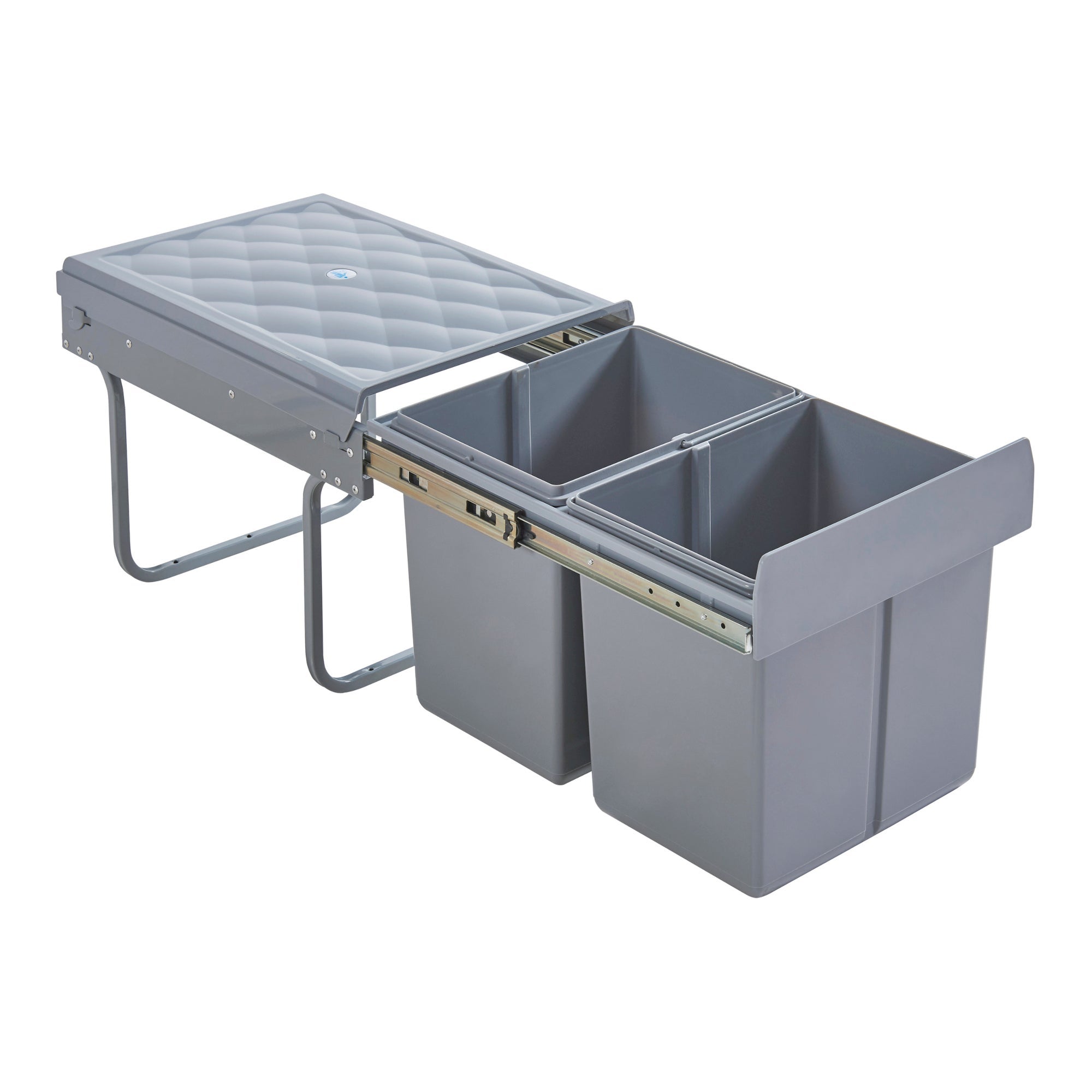 Poubelle encastrable double - 2 x 15 l