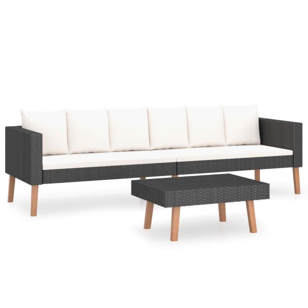 Set Salon De Jardin 3 Pièces KOMFOTTEU – 2 Fauteuils + Table Ronde, Empilable, Gris - 9