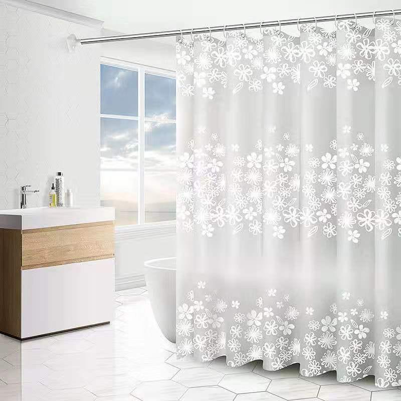 Rideau de douche en PEVA épais 200x200 cm，Résistant à l'eau et à