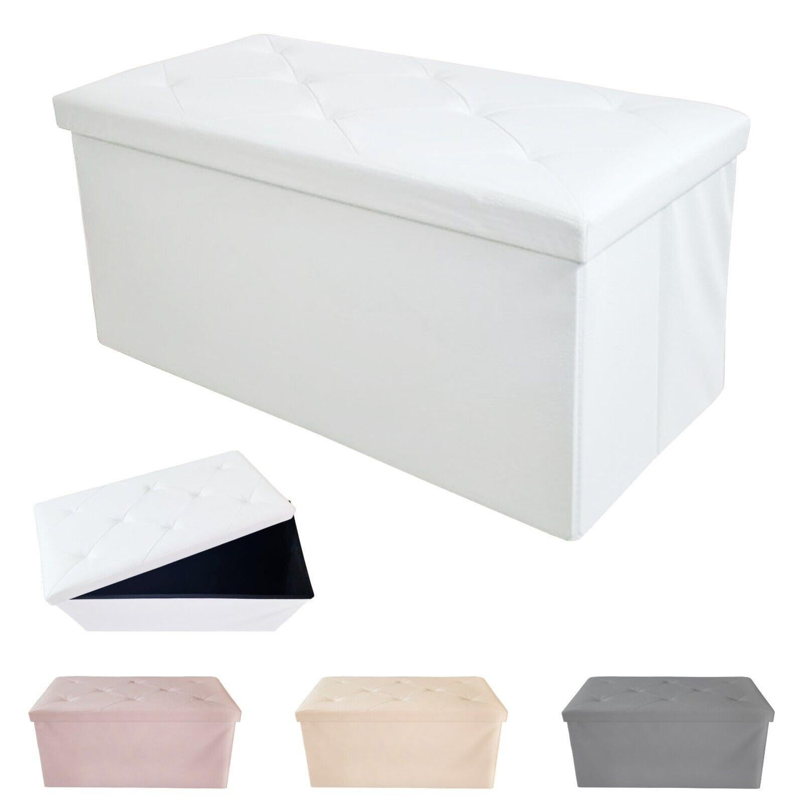 Pouf Contenitore Grigio In Velluto Per Bambini - Cassapanca Pieghevole 32x32x32cm Salvaspazio - Foto 10