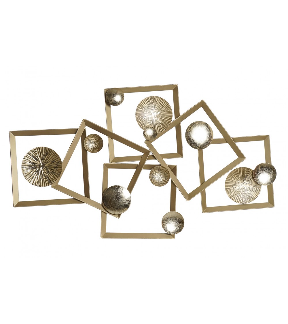 Decoración de pared cuadros de metal dorado | la loja de ana
