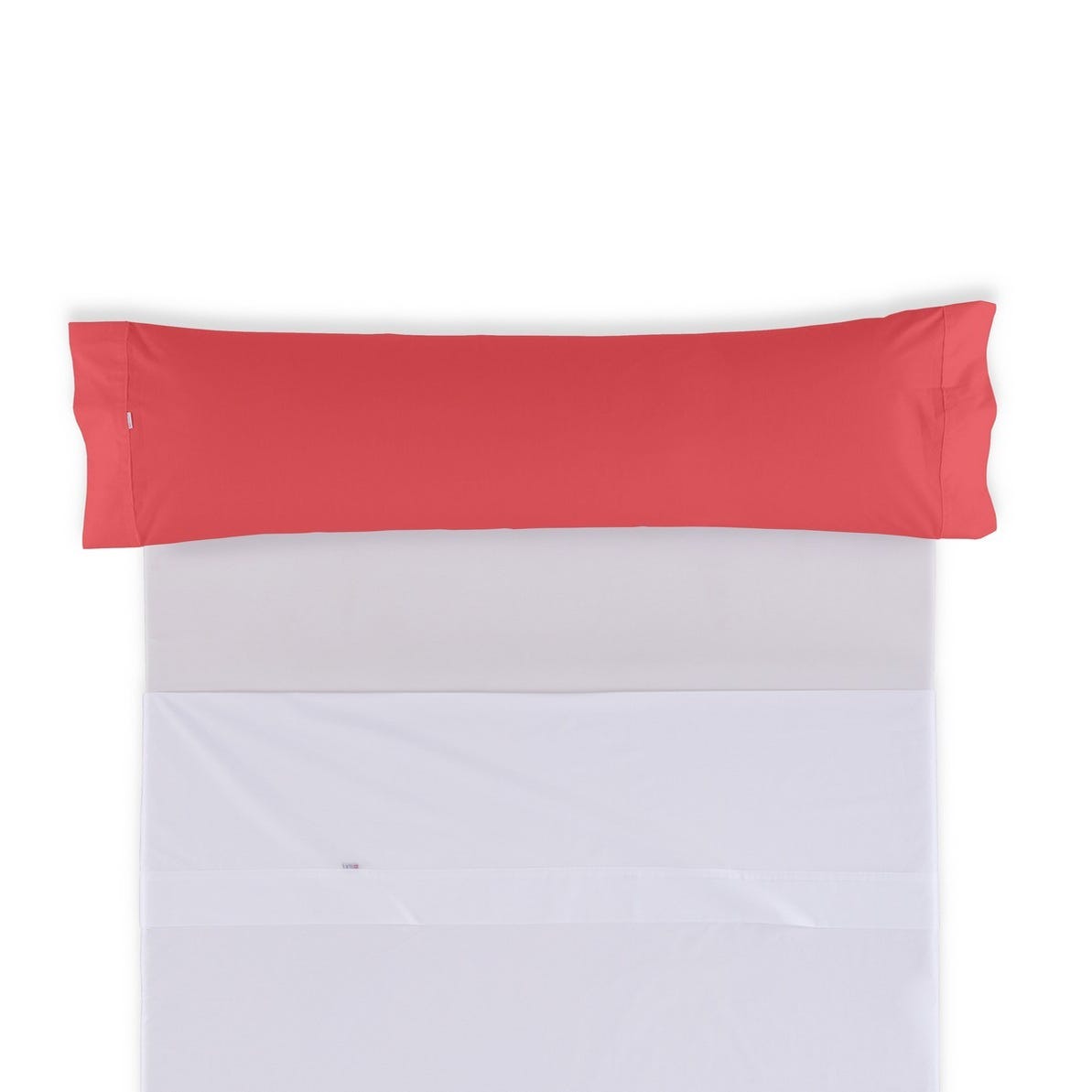Pack de 2 Fundas de Almohada Polialgodón Color Rojo 45 x 90 cm