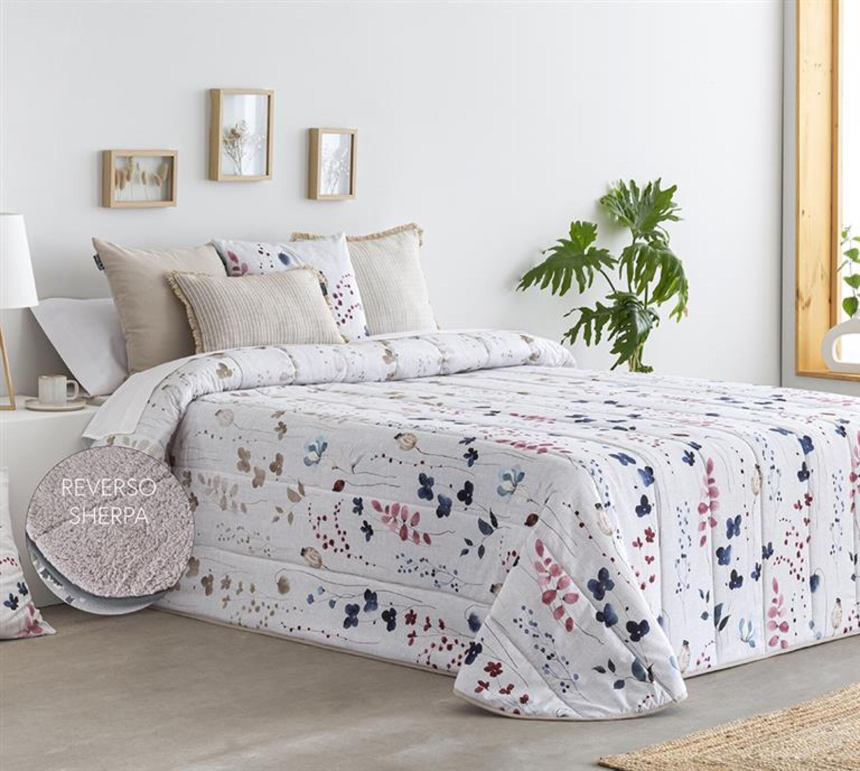 Edredon Estampado Infantil Cohete con Reverso Sherpa para Cama de 90 cm