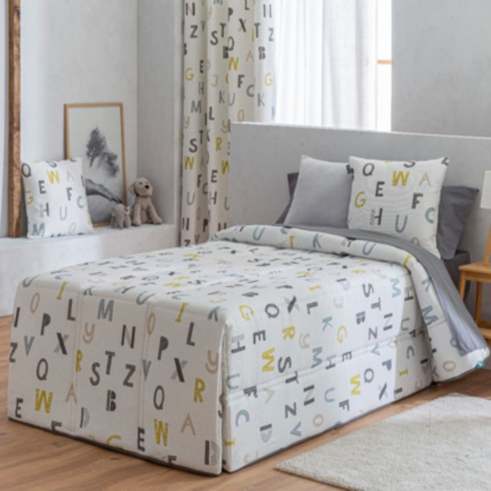 Edredón Conforte Infantil Letras para cama de 90 cm