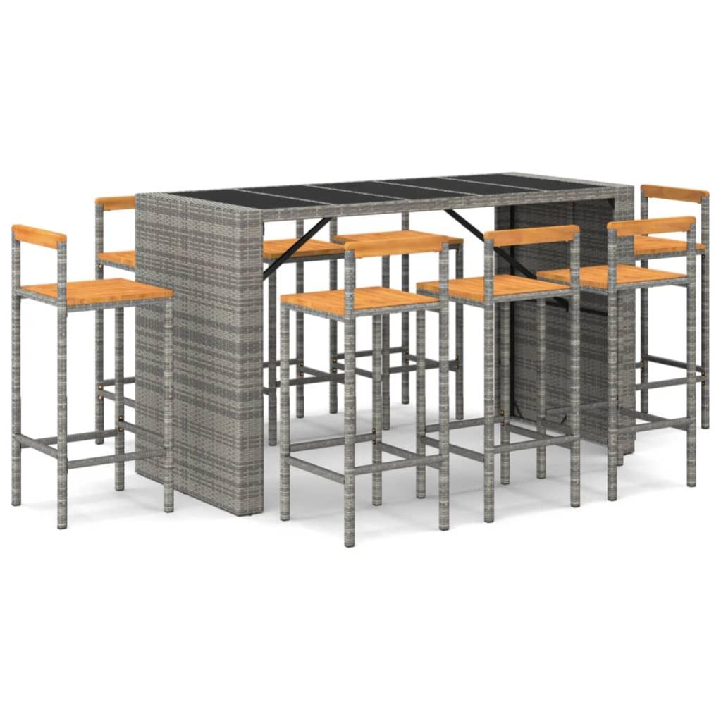 Set da bar da 5 pezzi. Legno di pino massiccio