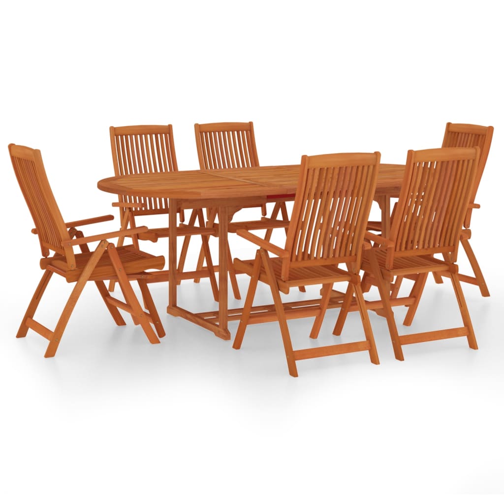 Table et 2 chaises pliante en bois d'eucalyptus Sete