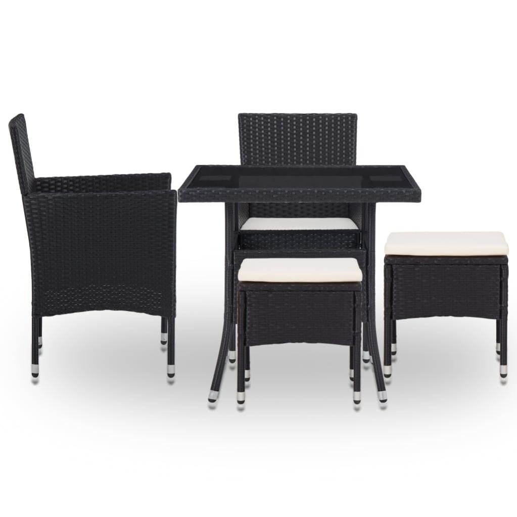 Set Stoviglie In Melamina Nera Konvio 22 Pezzi – Infrangibile, Lavabile In Lavastoviglie, Adatto Al Congelatore, Per 4-6 Persone, Made In India