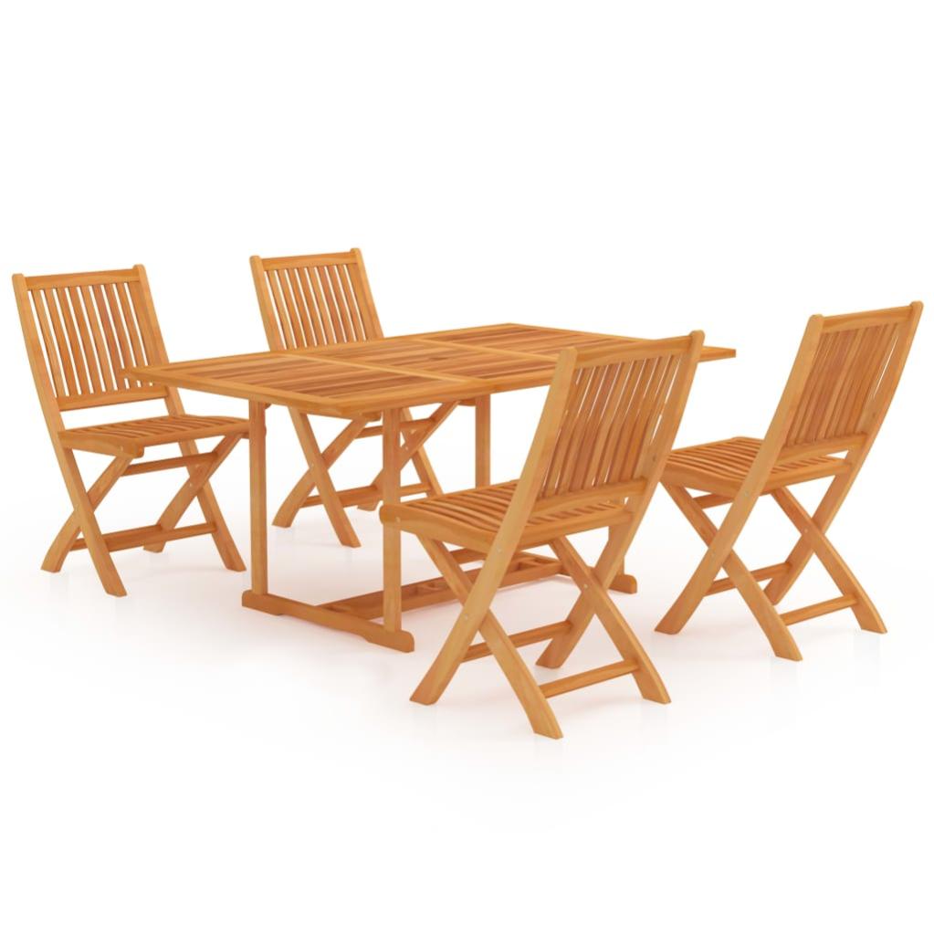 Set Da Pranzo 5 Pezzi SOGESFURNITURE | Tavolo 108x65x73 Cm + 4 Sedie | Legno Di Pino, Bianco E Teak - Foto 6