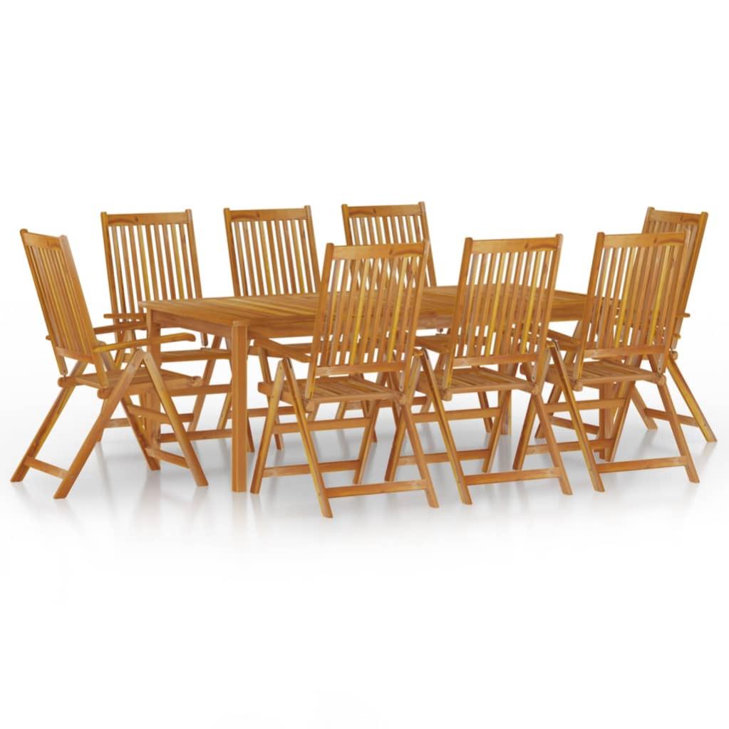 Mobili Da Giardino Mobili Da Esterno Set Di Mobili Da 9 Pezzi Con Cuscini Verdi In Bambu 81277561