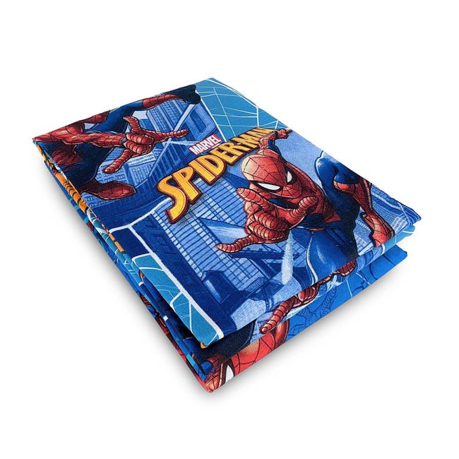 Completo lenzuola letto singolo 180x270 + federa ufficiale Marvel Spiderman  4020