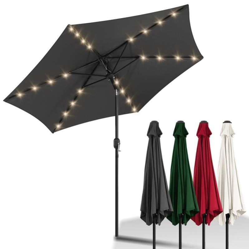 Ombrellone Da Giardino Outsunny 2.6m - Inclinabile Con Frange Boh&eacute;mien E Manovella