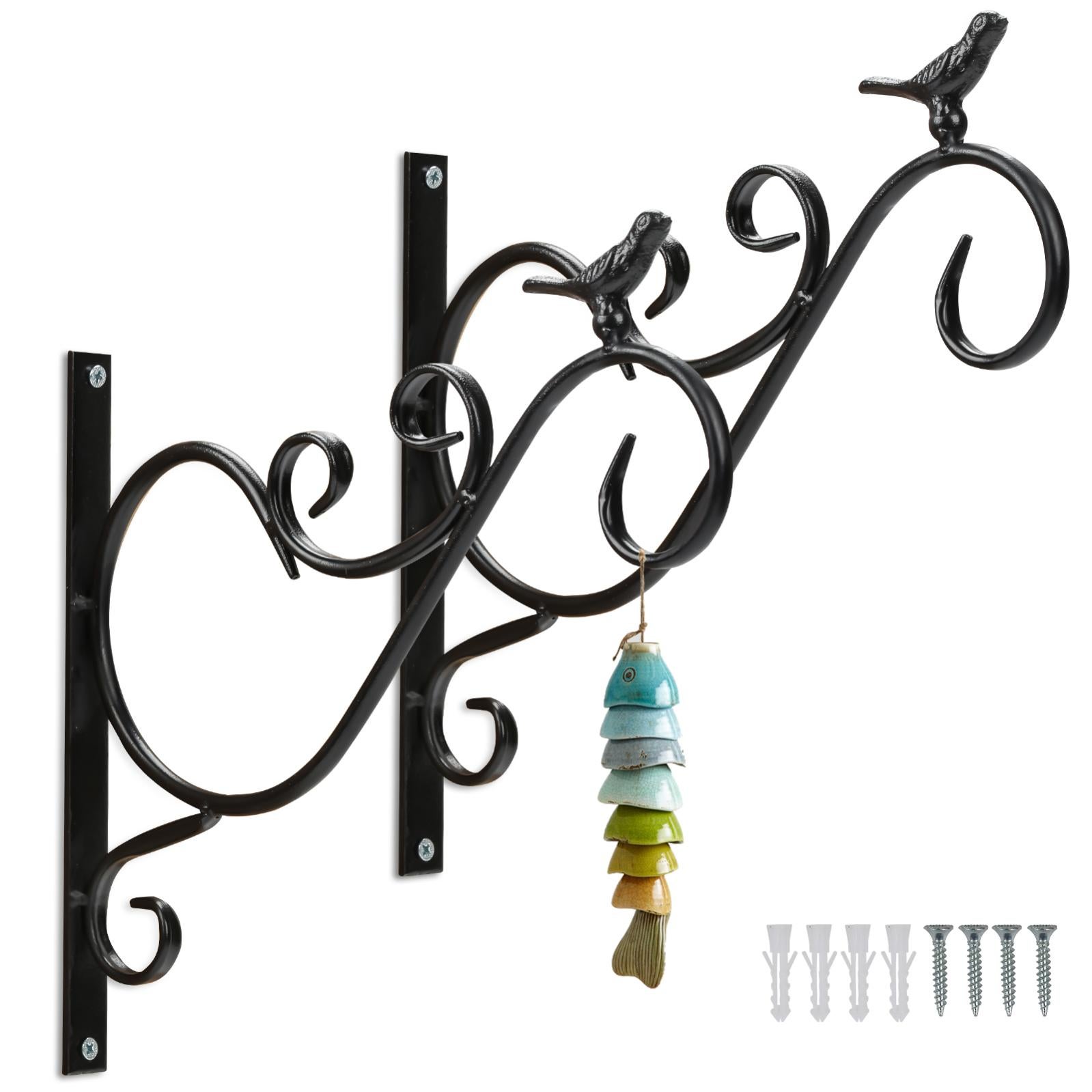 Supports pour Plantes à Suspendre,Supports de Panier Suspendu En Fer Forgé En Métal,Support Mural pour Pots à Fleurs,Pots de Jardin Rétro En Fer Forgé,pour Pot de Fleurs,Lanterne(18.9*20cm/7.4*7.9in