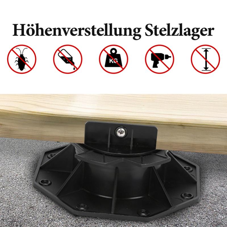 10 Supporti Regolabili Per Terrazze - Altezza 60-140mm, Polipropilene, Portata 480kg, Per Esterni