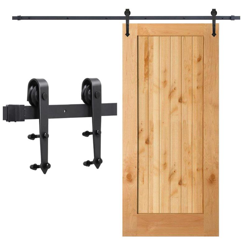 Kit Binario Per Porta Scorrevole 200 Cm, Carico 150 Kg, In Acciaio Carbonio, Per Porte In Legno, Scorrevole Silenzioso