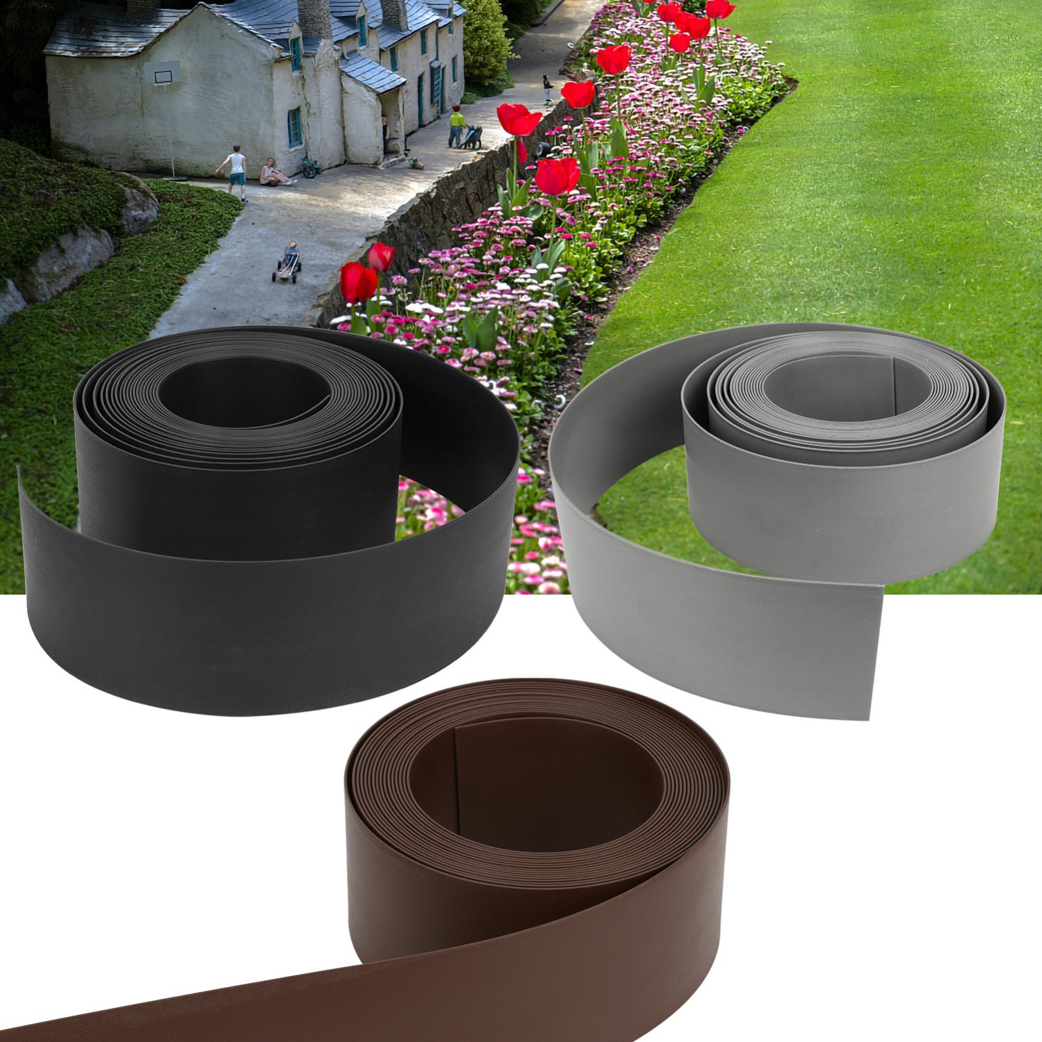 30 Bordi Da Giardino In Plastica Nera, Delimitatori Per Aiuole E Prati, Facili Da Installare, Per Bordure Paesaggistiche E Percorsi