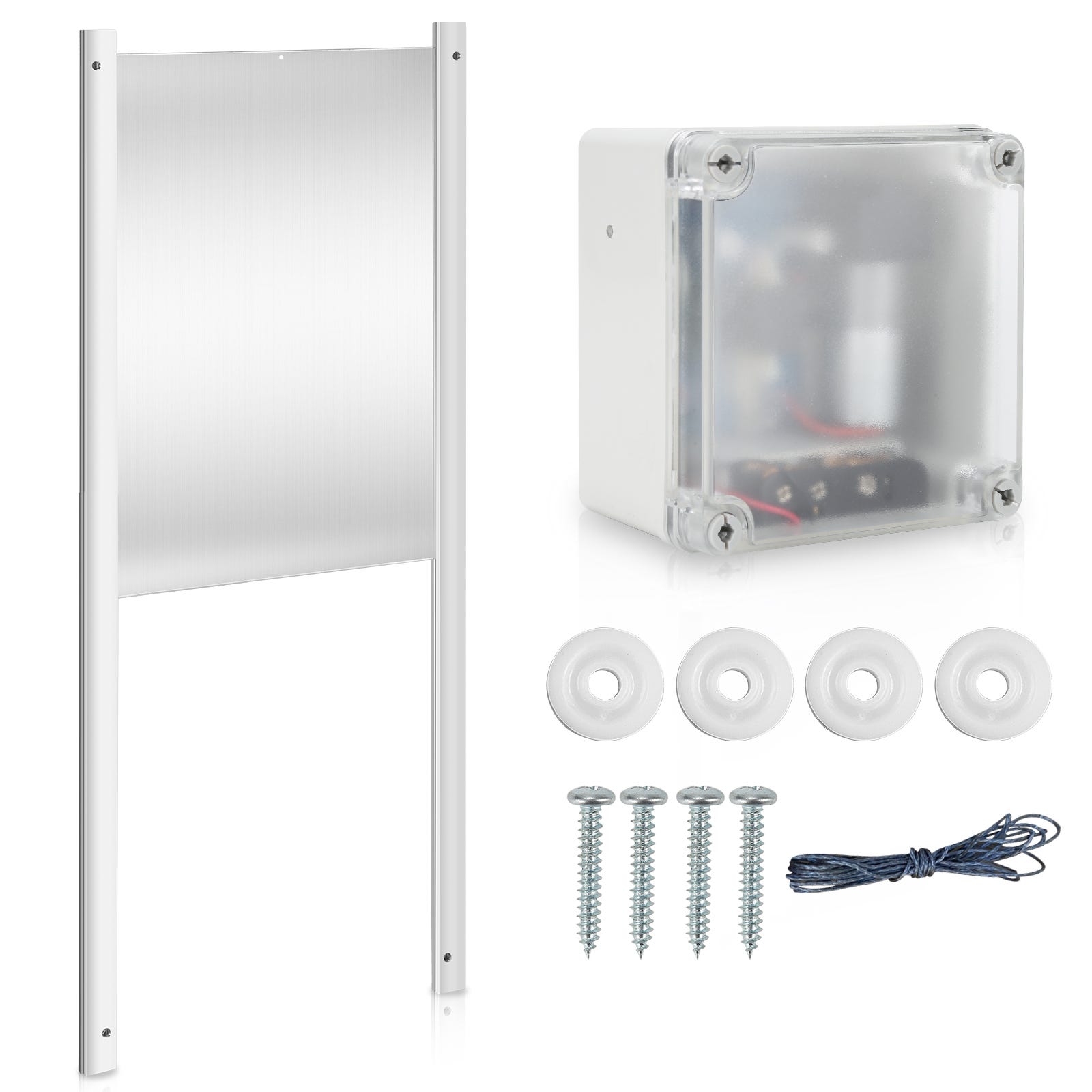 Puerta de gallinero automática, kit de apertura de puerta de pollo con  sensor de luz y temporizador 30x30cm 100-240V IP44 HW0120