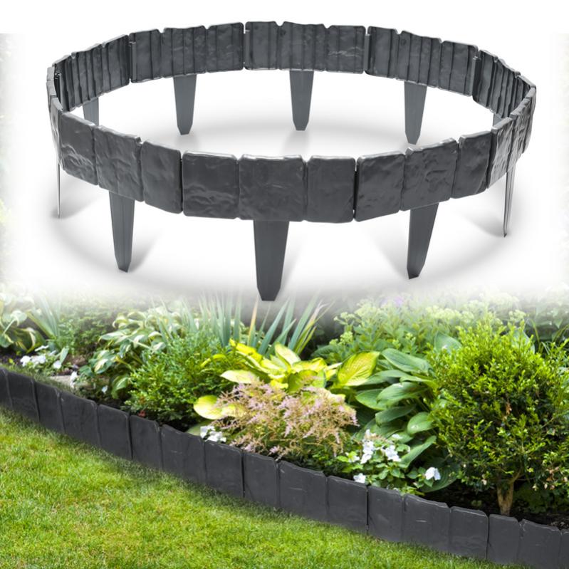 XINZI Bordo Per Aiuole, 5 M, In Plastica, Effetto Rattan, Per Giardino