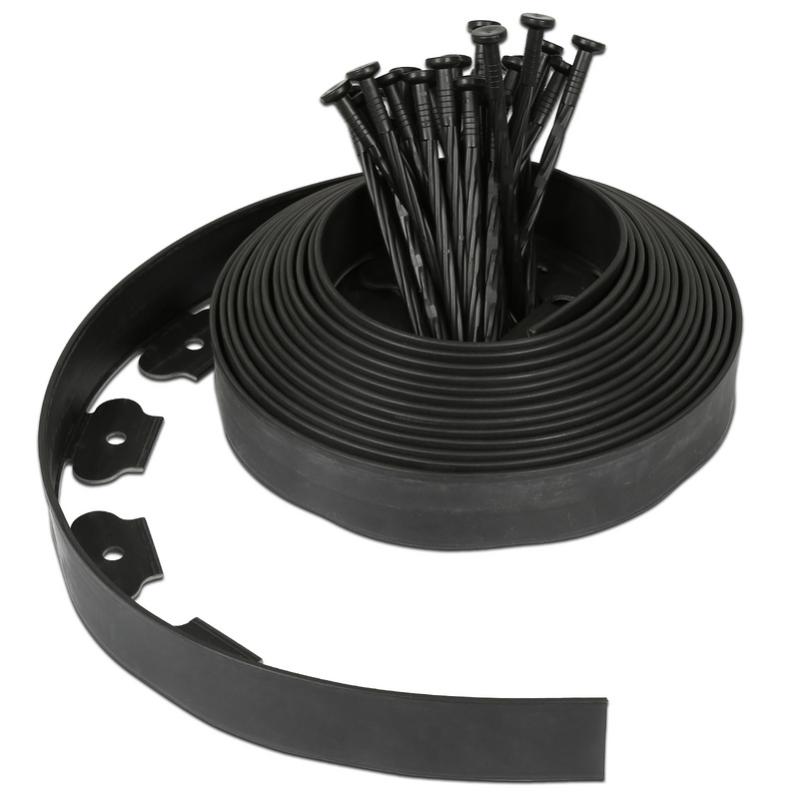 Bordo Flessibile Con Picchetti Verdemax - Per Giardino, Facile Da Installare, 5m X 5cm