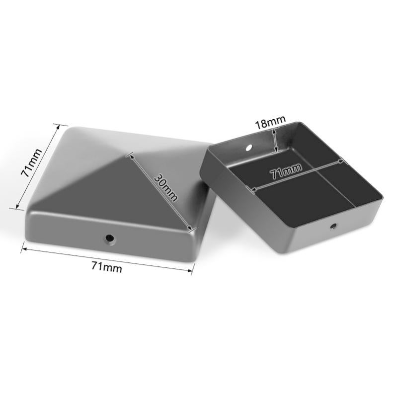 Tappi Per Pali Di Recinzione | 20 Pezzi Marrone RAL 8028 | Diametro 60mm | Resistenti A UV E Gelo - Foto 3