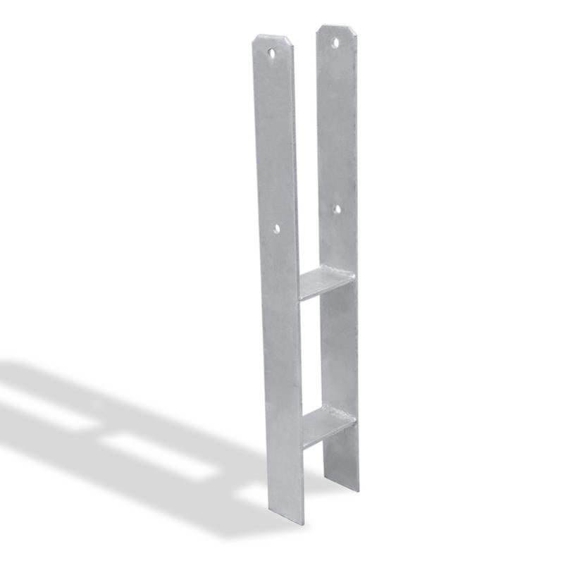 2X Ancrage H support poteau Carport Ancrage poteau galvanisé à chaud ...