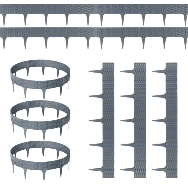 ACXIN Bordo Prato Plastica 10m X 5cm - Recinzione Flessibile Per Aiuole, Giardino, Facile Da Installare - Foto 9