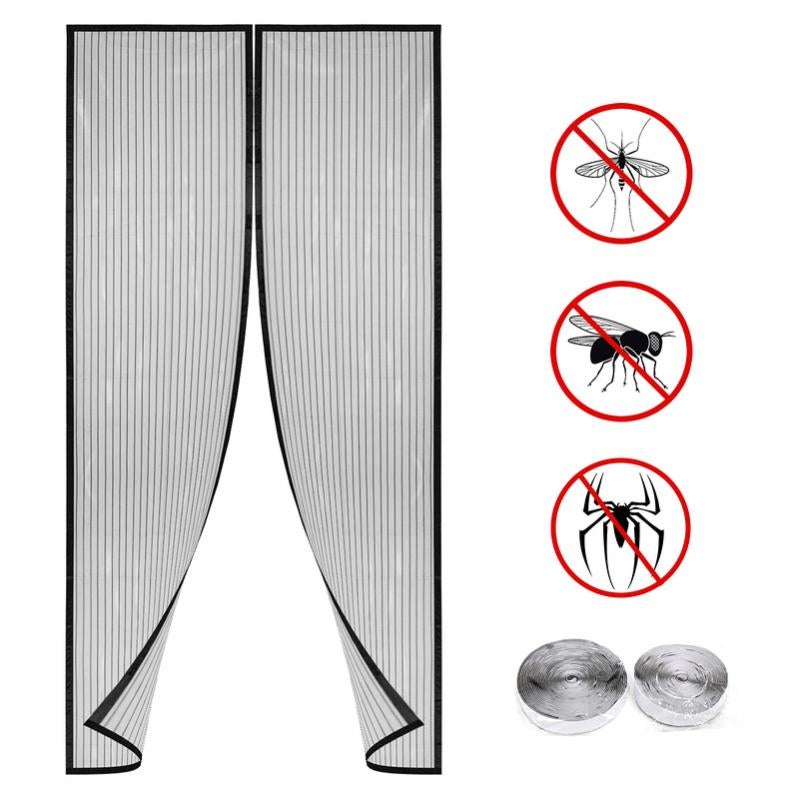 Tenda A Catena In Alluminio Per Porte - Zanzariera 90 X 210 Cm Argento, Per Interni Ed Esterni