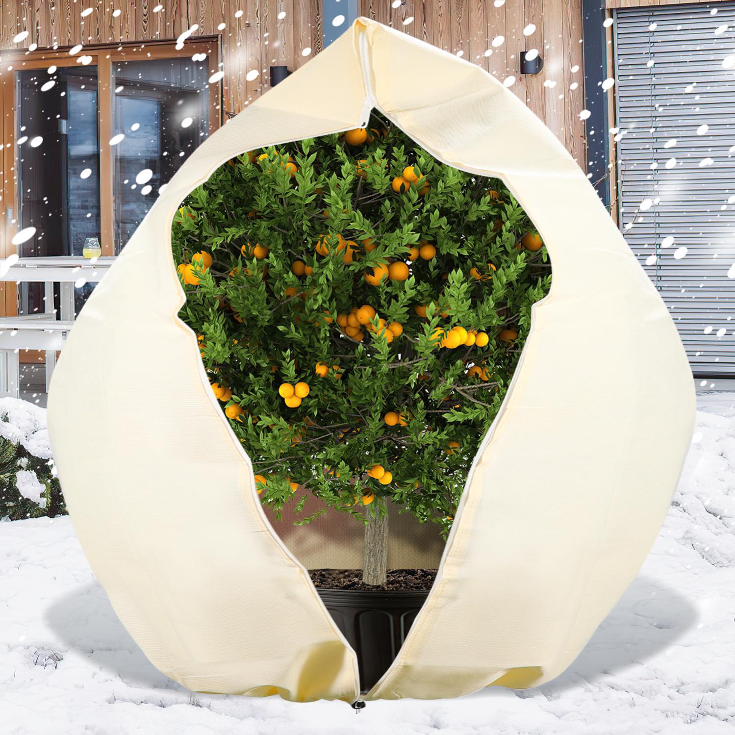 Housse D'hivernage, 100g/m², Plusieurs Tailles, Forte épaisseur, Avec Fermeture Glissière, De