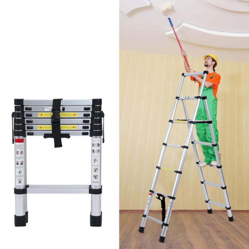 Cecaylie - Scala Telescopica Allungabile In Alluminio Con Gancio