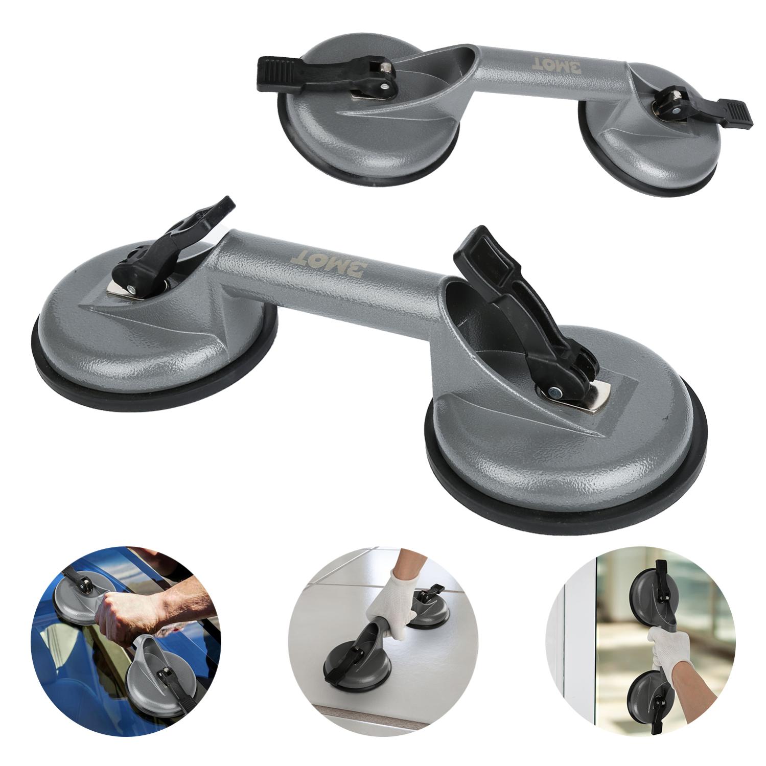 Ventose Per Piastrelle E Vetro - 2 Pezzi In Alluminio - Portata 100 Kg Orizzontale / 80 Kg Verticale - Foto 9