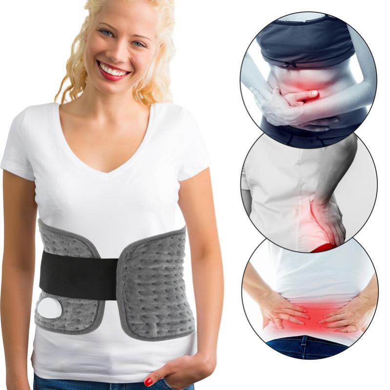 Ceinture Chauffante Dos Avec Massage Vibrant – Sans Fil 5000mAh, 5 Niveaux Chaleur 45-65°C, 3 Modes Massage – Soulage Douleurs Lombaires