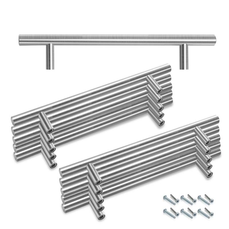 Maniglie Per Mobili In Acciaio Inox - Set Da 15 Pezzi, Distanza Fori 128 Mm, Lunghezza 200 Mm, Per Cucina, Bagno, Camera