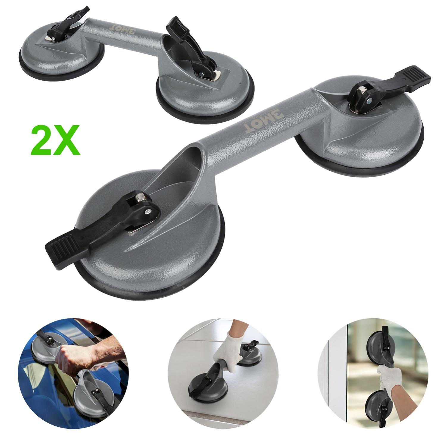 Ventouse Triple Lifter Lourd Devoir Aluminium - Poignée Vide Pour Déplacer Verre, Meubles, Carrelage - Capacité 220 Lb