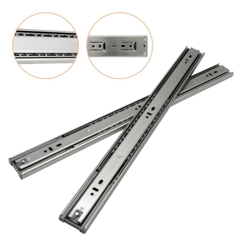 Guide Telescopiche Per Cassetti AMIX, Estrazione Totale Con Blocco, Portata 50-136 Kg, Varie Misure