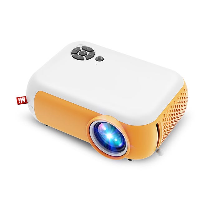 Mini Proiettore, Videoproiettore LED portatile per Home Cinema 1800 Lumen