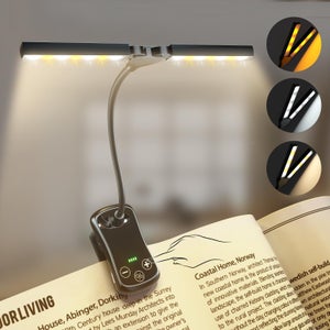 Lumière de livre, lampe de lecture rechargeable, 9 LED lumière de livre  pour la lecture au lit avec 3 luminosités, lampe de lecture facile Z