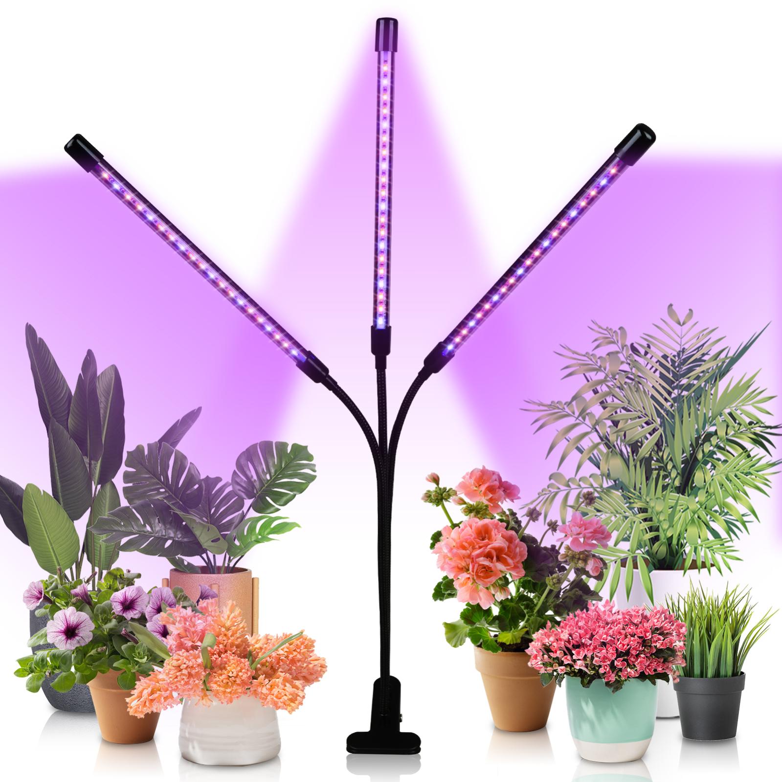 Lampada Di Crescita Per Piante A LED - Con Timer 3H/9H/12H, Spettro Completo - Per Piante Da Interno, Fiori E Orto - Foto 12