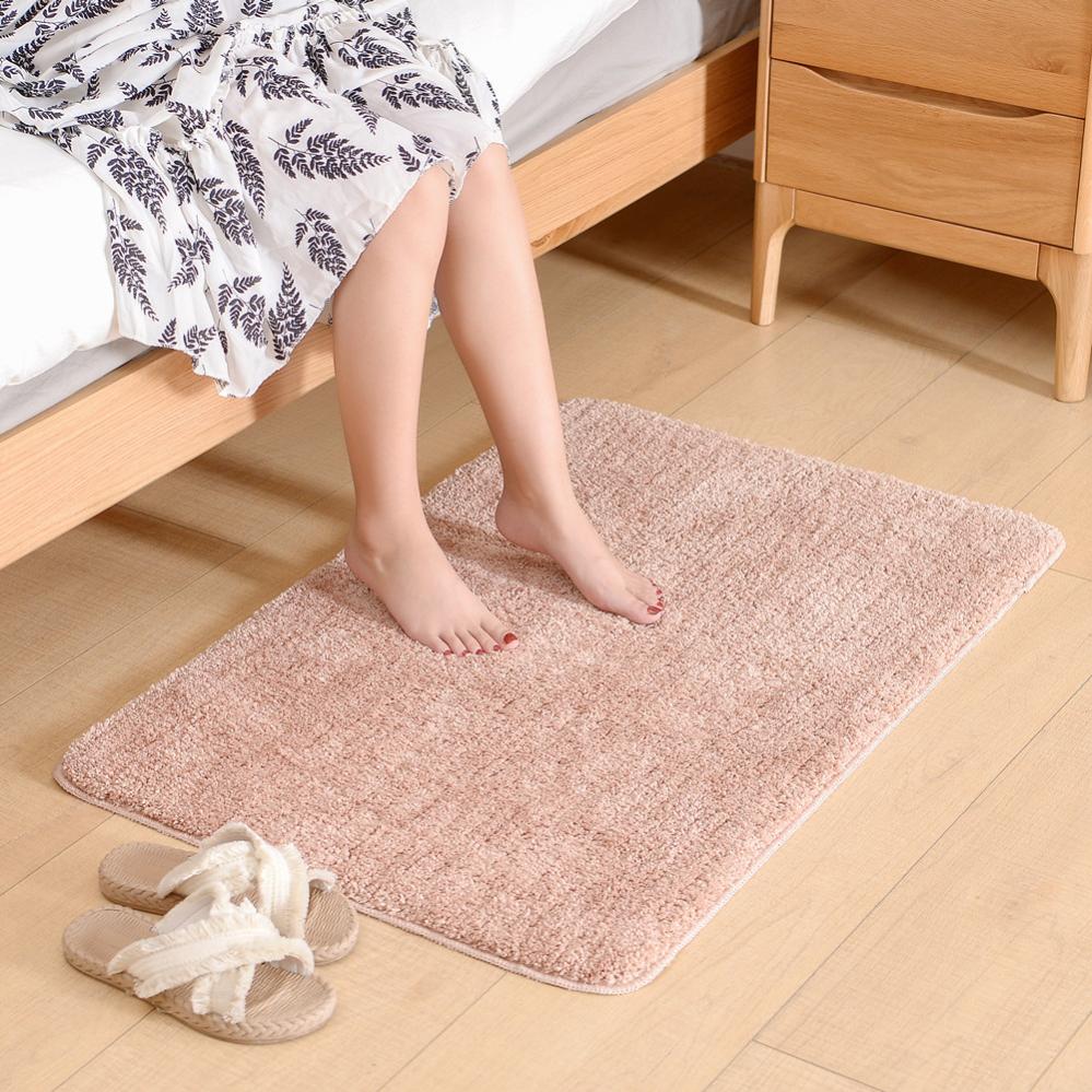 Tapis de Bain, Antidérapant Tapis Salle de Bain Épaissi Tapis Sortie de Douche Absorbant Tapis de Sol Ultra Doux en Microfibre, Café, 50 x 80cm - 4