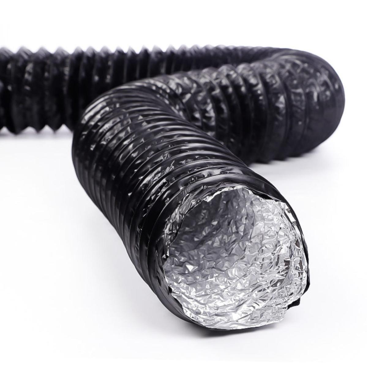 Tuyau Évacuation Flexible Aluminium ø60mm 6m - Gaine Ventilation Avec 2 Colliers Pour Climatisation