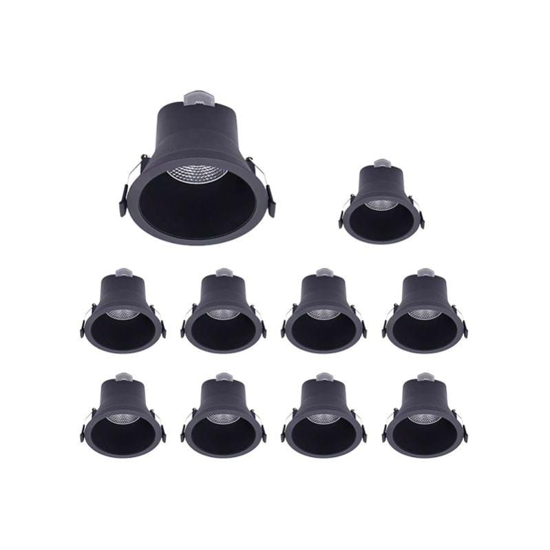 Lot De 10 Spots LED Encastrables D68 6W IP44 Rond Noir V1 40 Deg lot-de-10-spots-led-encastrables-d68-6w-ip44-rond-noir-v1-40-deg