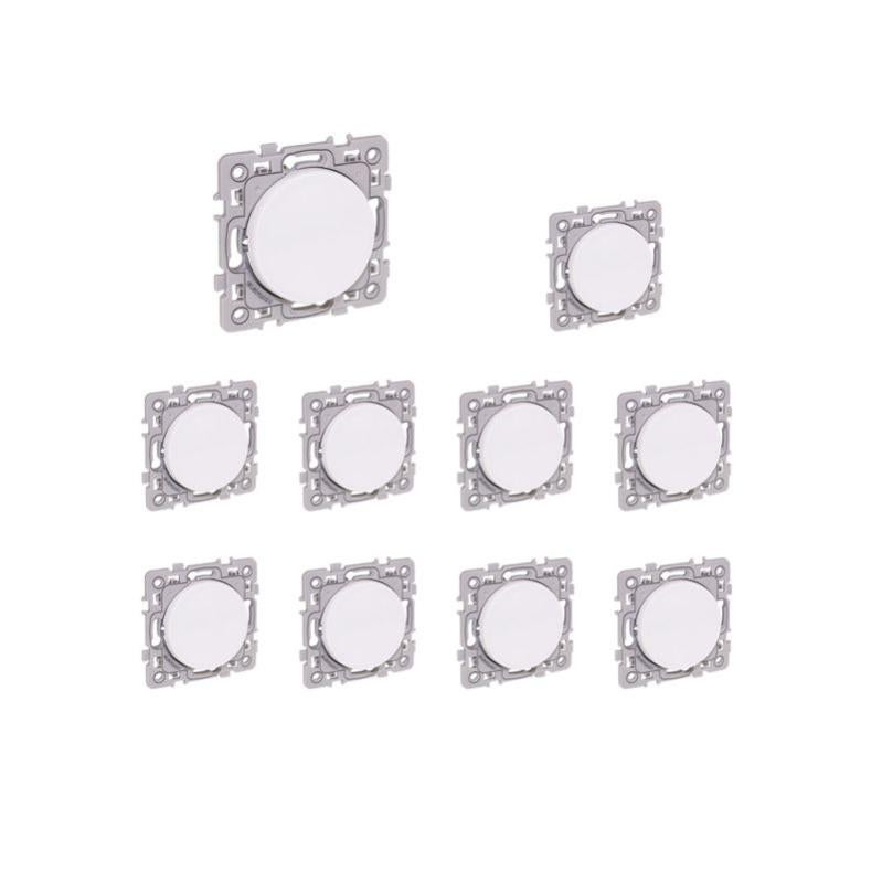 Lot de 10 Interrupteurs simples ou va-et-vient Espace Evolution ARNOULD