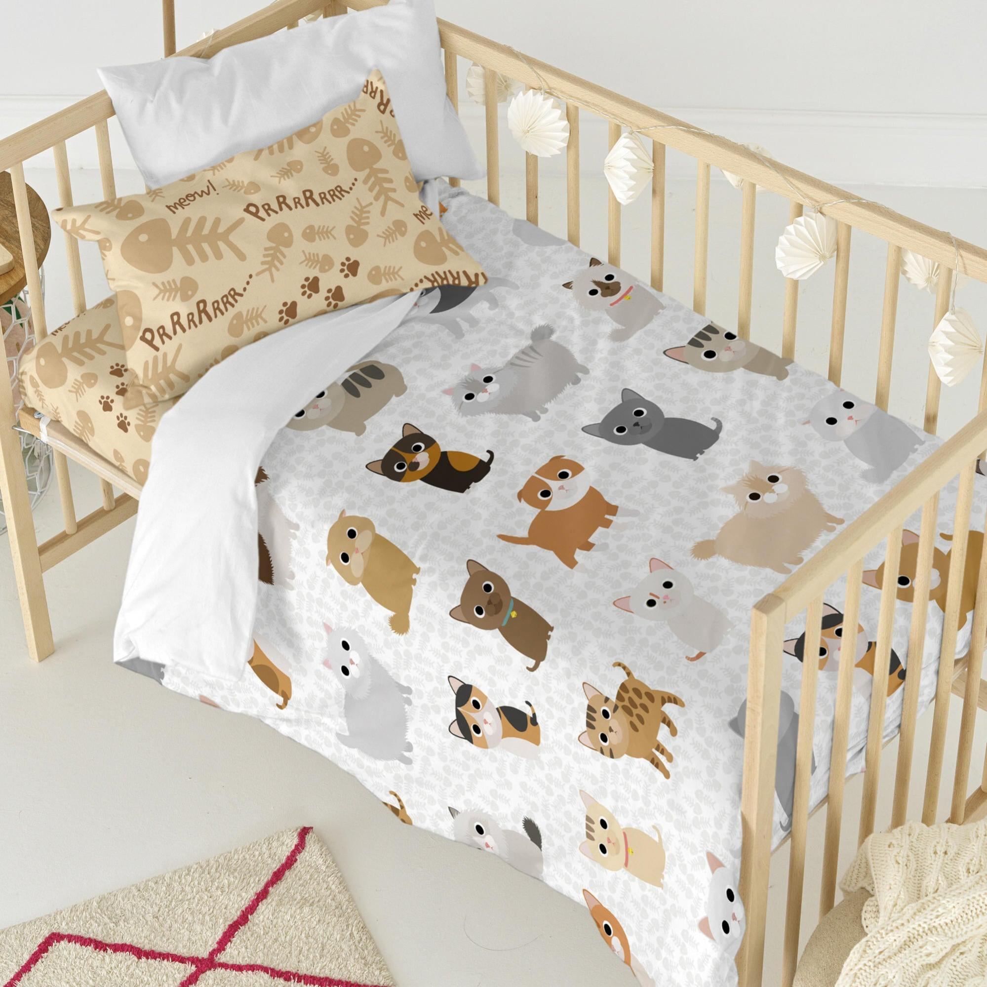 Parure De Lit Dinosaure My Sweety Pop - 2 Pièces (housse 100x135cm + Taie 40x60cm) - 100% Coton OEKO-TEX