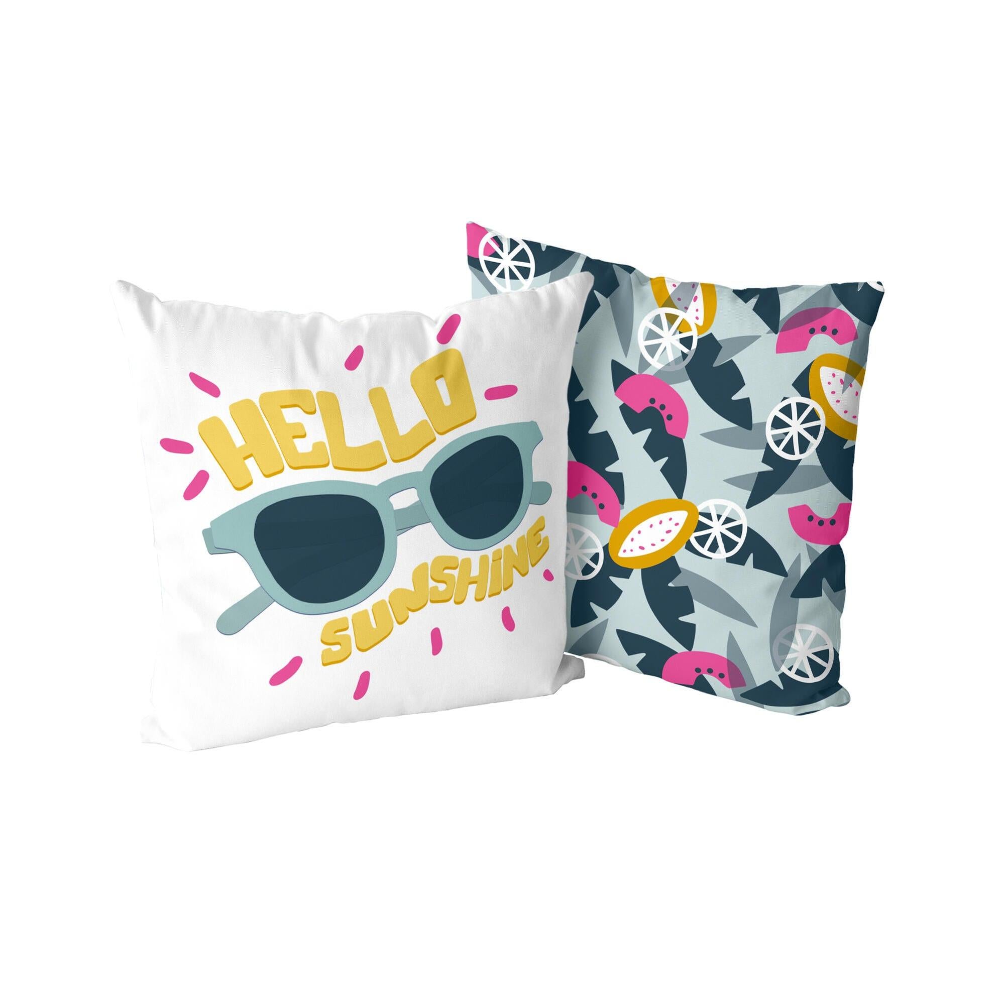 Housse De Coussin Hello Sunshine Tournesol Et Chat 12 X 20 Pouces Pour Extérieur