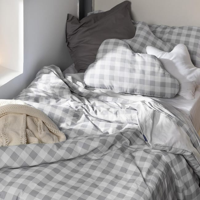 Vichy Parure housse de couette 2 pièces 140x200 cm (Lit 80/90) | Leroy