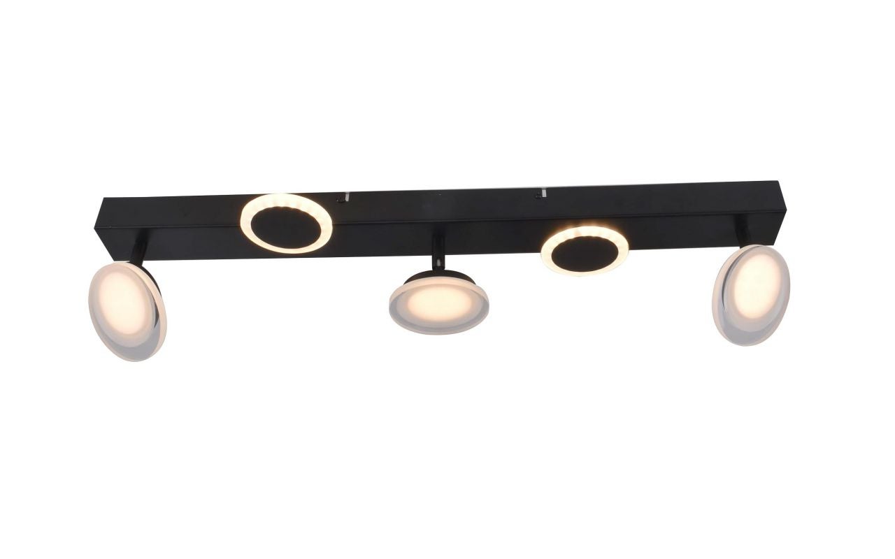 BRILLIANT lampe, Meriza LED spot bar 3 flammes noir, 3x LED intégrées ...