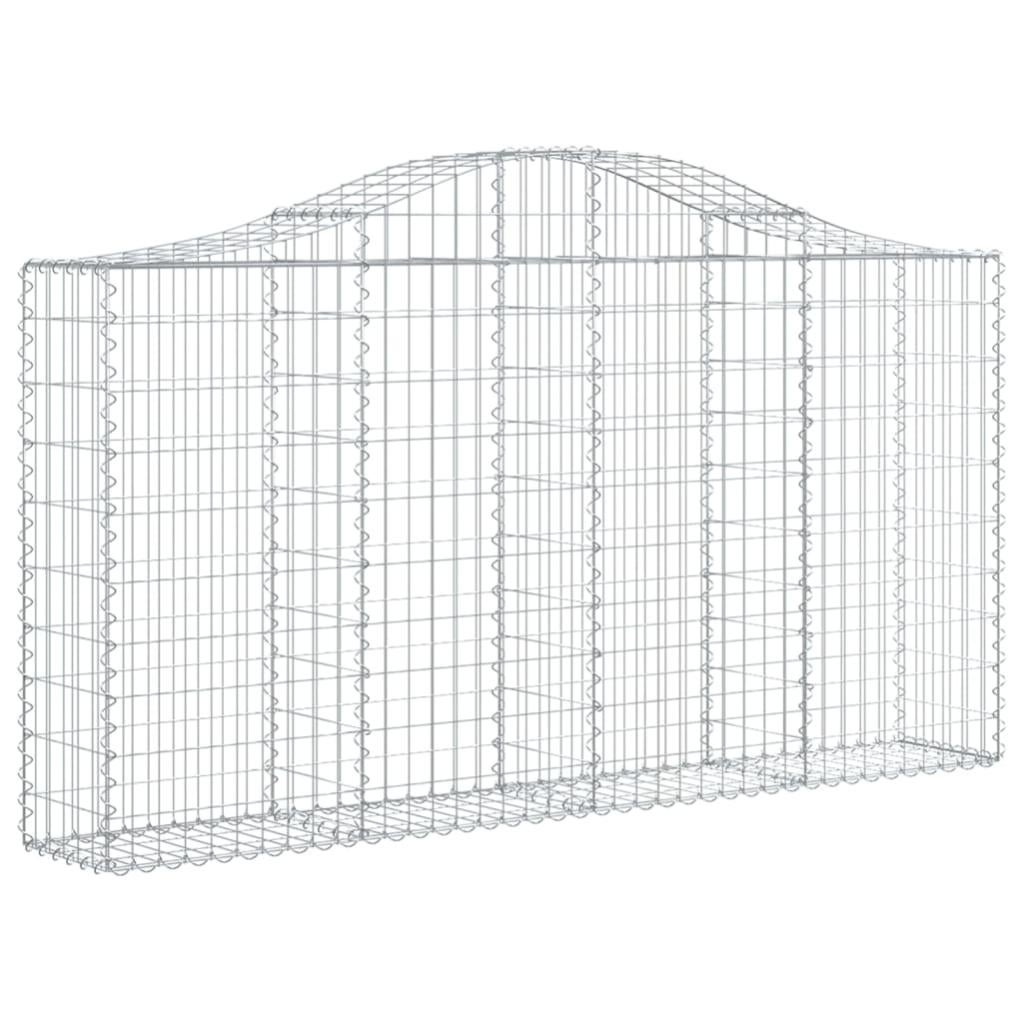 Gabbione In Ferro Zincato 200x100x150 Cm – Cestino Porta Pietre Per Giardino, Montaggio Senza Attrezzi, Resistente