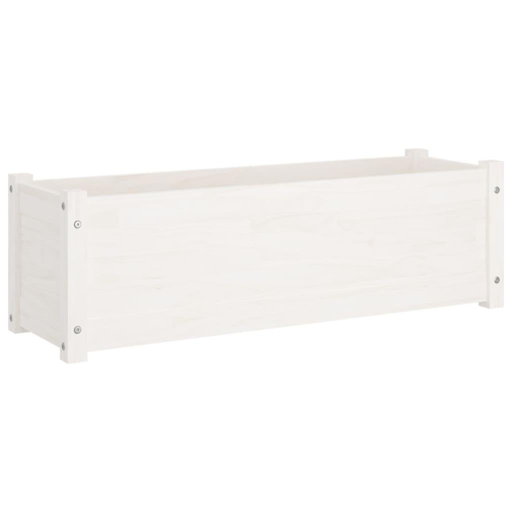 2 Fioriere In Ceramica Bianca Trendspot Con Sottovaso - Alte 15 Cm