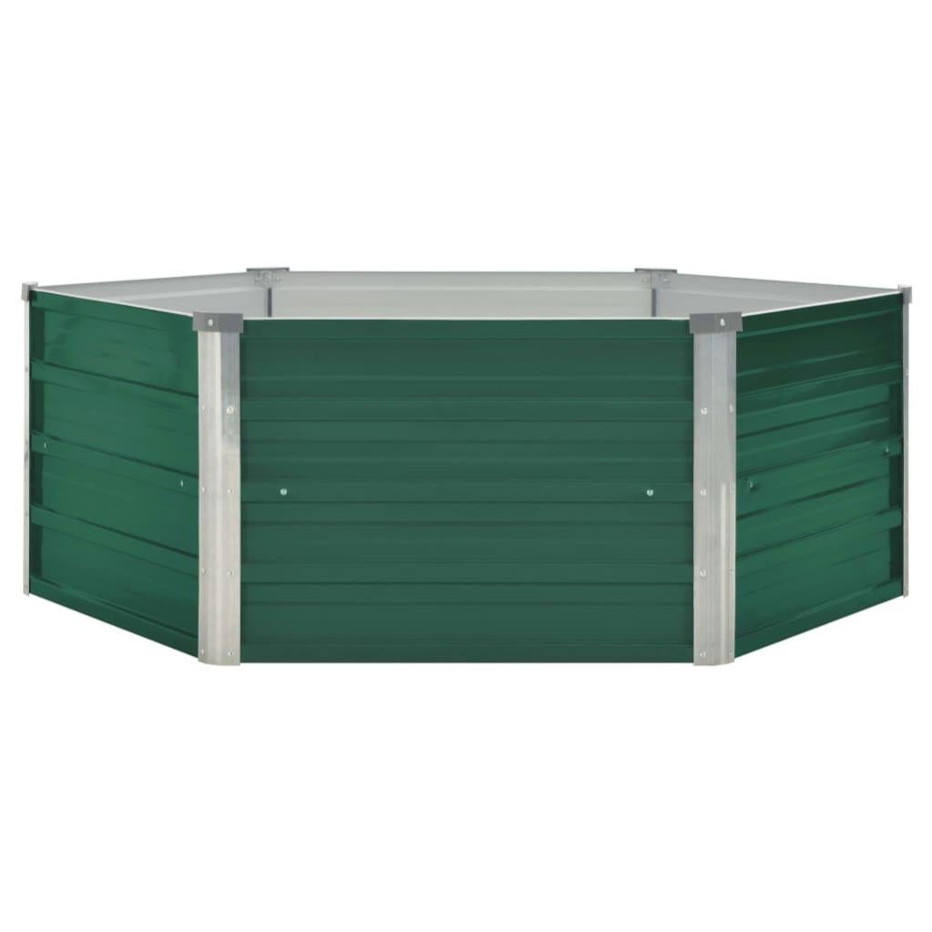 tectake - Fioriera Rialzata Zincata 600 L, 120 X 90 X 57 Cm - Argento